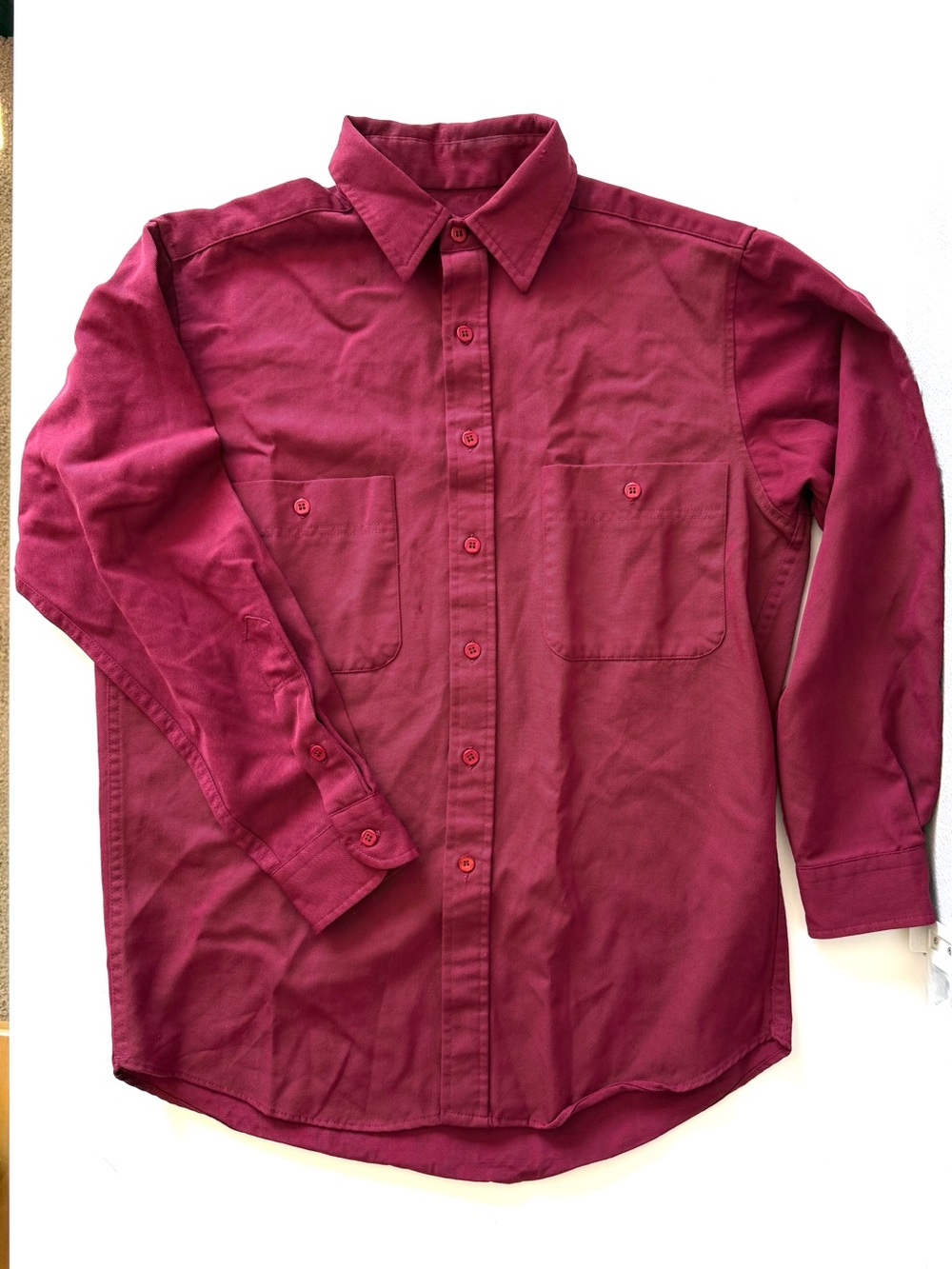 Vintage 1950s Sir Pendleton 100% Virgin Wool Shirt Burgundy USA Made Men’s Med.